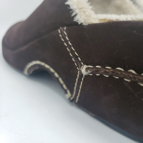 Hush Puppies Suede Faux Fur Clog Slippers - Picture 6 of 12